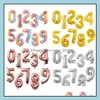 Other Event Party Supplies Festive Home Garden Wholesale 40 Inch Number Balloons 50Pcs/Lot Dhrvb