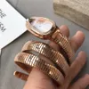 Dameshorloge roestvrijstalen serpentinekast quartz uurwerk 32 mm