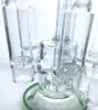 The latest amazing feature recycler bong glass hookah water pipe "chandelier" honeycomb shower recycler GB-291 light green