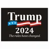 2024 Trump auto adesivi per auto 2024 Campagna presidenziale degli Stati Uniti Trump Adesivo Trump 14.8x21cm Tag PVC Trump 2024 Bumper Sticker Decor auto CPA3285