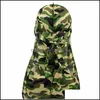 Beanie/Skl Caps Hats Hats Scarves Gloves Fashion Accessories Camouflage Silky Hat Beanie Long Tail Hip Hop Outdoor Dho4S