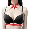 Bustiers & Corsets Gothic Necklace Lingerie Punk Leather Harajuku Chains Body Harness Belts Suspenders For Women HarnessBustiers