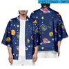 Erkekler sıradan gömlekler yıldızlı gökyüzü anime tarzı Kimono Japon kıyafetleri kadınlar/erkekler unisex topçen eld22