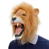 Realistyczne horror na Halloween przerażający pełna twarz okrutna gniewna głowa lwa Masquerade Party Silicon Mask 220611