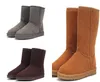 Lederen Dames Laarzen Tall U5815 Korte Midden 5825 Zachte Schapenvacht Bont Houd Warm Boots Dame Mooie Gift Gratis overslag