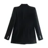 بدلات نسائية بليزرز السترات الخريف للنساء 2022 Black Blazer Woman Jacket Jacket Double Breadted Slim Female Office Ladyswomen's