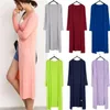 Koreanische Frauen Modale Lange Strickjacke Damen Einfarbig Schal Weibliche Baumwolle Pullover Strickjacken Langarm Frauen Casual Dünne Mäntel 220813