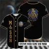 Özel Loca İsim Numarası Mason Beyzbol Jersey Gömlek 3D Baskılı Erkek Casual s hip hop Tops 220712