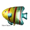 50pcs Big Size Ocean Animals Shark Lobster Foil balloon Tropical Fish Ballon Sea Theme Animals Ballons Air Inflatable Globol For Safari Party Birthday