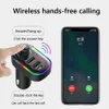 C12 Car MP3 Bluetooth FM Transmitter Car Kit Colorful Atmosphere Breathing Light PD Daul USB Fast Charge 5V 3.1A