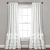 Curtain & Drapes Curtains For Living Room American Simple Modern Pure Cotton White Ruffled Literary Style Small Fresh Dining Bedroom