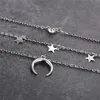 Chokers Vintage Multilayer Crystal Pendant Necklace Women Gold Color Moon Star Charm Choker Necklaces Boho Jewelry GiftsChokers Godl22