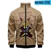 Jaquetas masculinas est 3d Impresso Tiger Hip Hop Stand Collar Zipper Jacket Mulheres/Men Manga Longa Setos de Roupa de Armazenamento