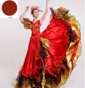 Stage Wear Femmes Espagne Robe Flamenco Jupes Costumes De Danse Espagnol Gypsy Jupe Bigdance Fleur Chorus Performance Pour WomanStage