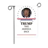 Doppelseitige 30,5 x 45,7 cm große Wahlkampf-Gartenflagge für Trump 2024, Dekorationsbanner „Take America back“ 0608