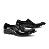 Style britannique formel hommes chaussures en cuir mode bout pointu robe de soirée chaussures grande taille homme d'affaires chaussures