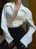 Chemisiers pour femmes Chemises Printemps Chemise blanche élégante Femme à manches longues Business Casual Femmes Tenues Boutonné Col rabattu Bureau Tops
