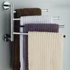 Handduk Rack 4 rack rostfritt stål bar roterande badrum kök förvaring 4A01