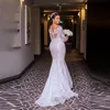 ASO EBI Full Lace Wedding Longe Long Coure plus taille plus taille nue doublure africaine Vempestide de robe de mariée de sirène africaine