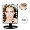Kompaktspiegel, Make-up-Spiegel mit LED-Kosmetik-Touchscreen-Licht, Dimmerschalter, Ständer für Desktop, Tisch, Badezimmer, Reisen, tragbar, kompakt
