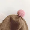 모자 모자 베이비 모자 귀여운 니트 폼팟 아이 모자 겨울 귀 두꺼운 따뜻한 비니 소녀 소년 소년 소년 출생 한 유아 보닛 mutscaps.