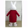 Belle mascotte de lapin de pâques costumes de noël fantaisie robe de soirée personnage de dessin animé tenue costume adultes taille carnaval publicité de pâques