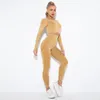 Women Yoga Clothing Set Sports Suit wear Outfit Fitness Athletic Wear Gym Seamless Workout Clothes 2Pcs 220330