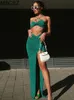 Summer Two Piece Set Gonna donna e crop top Set Holiday Beach Abiti sexy per elegante abito da club party lungo 220509