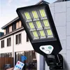 Poderoso poderoso luz rua lâmpada ao ar livre lâmpada de luz solar parede impermeável pir movimento sensor de movimento para jardim