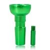 14mm Joint Metal Round Narghilè Ciotola Collettore di olio Testa di narghilè Carbone Scivoli Bong Ciotole Imbuto Rig Quarzo Chiodo Maschio Femmina Erba Supporto per fumatori Tubi d'acqua Lega di alluminio