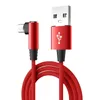 USB Micro Cable 3A 90 stopni Data Ładowiska kabla sznurka do Samsung Xiaomi Akcesoria telefonu komórkowego Szybkie ładowanie