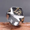 316 Stainless Steel Biker Number 1% ER Rings With MC HD On Sides Punk Gothic Men's Women's Bike Club Rings Gold Silver Ring Jewelry Samller one for Lady and Unisex