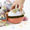 129 cm Fer Grand Oeufs De Pâques Boîte Oeuf Forme Lapin Famille Cadeau Bonbons Boîtes Enfants Emballage Prop Anniversaire Décor 220815