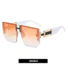 Rimles lunettes de soleil rétro surdimensionné carré luxe lunettes de soleil pour femme hommes mode sans cadre lunettes 220507