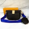 Bolsa feminina bolsas moda flor senhoras sacolas compostas bolsa de ombro de couro bolsa de embreagem feminina com caixa sacos de pó louise bolsa vuitton crossbody viuton saco