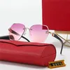 2022 Luxury Square Rectangle For Women Men Solglasögon Brand Designer Personlighet Frame Fashion Retro Black Pink Glass UV400