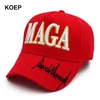 Donald Trump 2024 Cap USA Flag Baseball Caps Maga Trump Signature Presidente Hat 3D Bordado Drop 220527