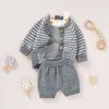Vêtements de bébé ensemble tricotés pour les filles nouveau-nés boys sweater gilet courts de mode de mode