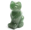 1.9 POUCES Hauteur Chat Statue Artisanat Naturel Chakra Pierre Sculpté Cristal Reiki Guérison Animal Figurine 1 pcs