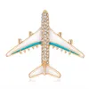 CRYSTAL EMAMEL PLANE BROOCH PIN FIRCRAFT AIRCRAFT AIRCLAND