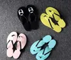 IN THE LOOP H Buckle Jelly Slippers Women Lady Girls Thong Sandals Designer Flat Slides Chain Flip Flops 2022 Summer FASHION Beach2912103