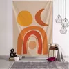 Sun Moon Tapestry Mandala dekorativ matta nordisk bohemsk hippie sovrum j220804