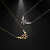 Pendentif Colliers Cazador Magic Astrolabe Collier Mains Pentagramme En Acier Inoxydable Amulette Pour Femmes Bijoux Cadeaux En Gros 2022Pendant