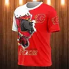 Herren T-Shirts Sommer Casual Top Herren St Shirt Mode weiß und rot Hockey T-ShirtHerren