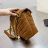 5A2021 Fashion France Women Messenger Bags V-Stitch Chevron Line Classic Flap Multi Pochette Famous Luxury Designer Sac Velvet Black Bronze