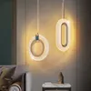 مصابيح قلادة Nordic 85-265V ثريا الإضاءة الداخلية زخرفة غرفة المعيش