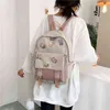 Nouveau sac à dos imperméable en nylon pour femmes ordinateur portable dames mignon femme sac à dos Kawaii étudiant hommes noir BookBag Mochila J220620