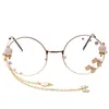 Fashion zonnebril frames schattige bowknot lolly lolly heldere optische glazen frame vrouwen ronde meisjes retro gotisch handgemaakte bril glas glas