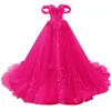 Robes De Quinceanera en dentelle, épaules dénudées, en Tulle, robes De soirée formelles, princesse, longue fête, 16 ans, BQ04