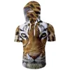 CJLM Custom Shirt Übergroße 3D Animal Tiger Print Sport Ninja Shortsleeved Face Maske T -Shirt Sommer Kauf Großhandel 5xl 220623